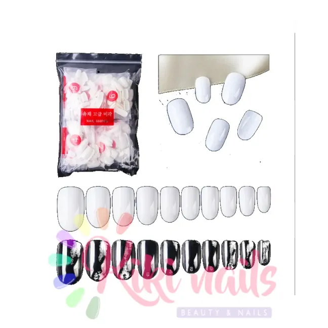 Tip squoval mini per tip box bianche 100 pz, unghie Altro, ESPOSITORI TIP unghie.