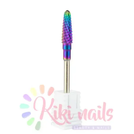 Punta fresa smontaggio, forma piramide arrotondata, in carbide tungsteno, unghie Allepaznokcie, PUNTE FRESA unghie.