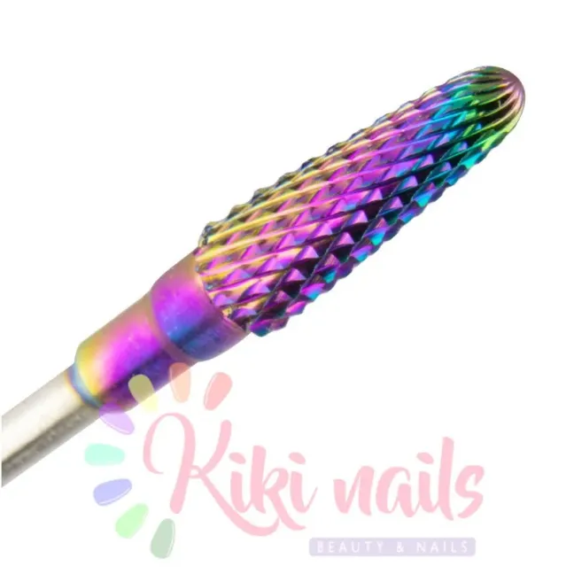 Punta fresa smontaggio, forma piramide arrotondata, in carbide tungsteno, unghie Allepaznokcie, PUNTE FRESA unghie.