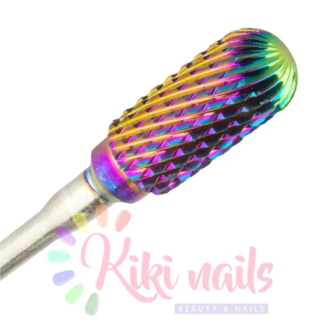 Punta fresa smontaggio, forma cilindro arrotondato, in carbide tungsteno, unghie Allepaznokcie, PUNTE FRESA unghie.