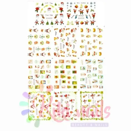 Foglio 11 Water decal tema NATALE 5, unghie Altro, OUTLET unghie.