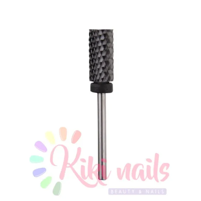 Punta fresa smontaggio aggressiva,forma Barrel, in ceramica nera, unghie Allepaznokcie, PUNTE FRESA unghie.