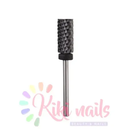 Punta fresa smontaggio aggressiva,forma Barrel, in ceramica nera, unghie Allepaznokcie, PUNTE FRESA unghie.