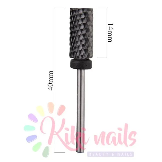 Punta fresa smontaggio aggressiva,forma Barrel, in ceramica nera, unghie Allepaznokcie, PUNTE FRESA unghie.