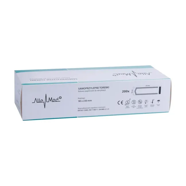 Buste per sterilizzazione autosigillanti 90x230 mm Medal 200 pz, unghie Allepaznokcie, MONOUSO unghie.