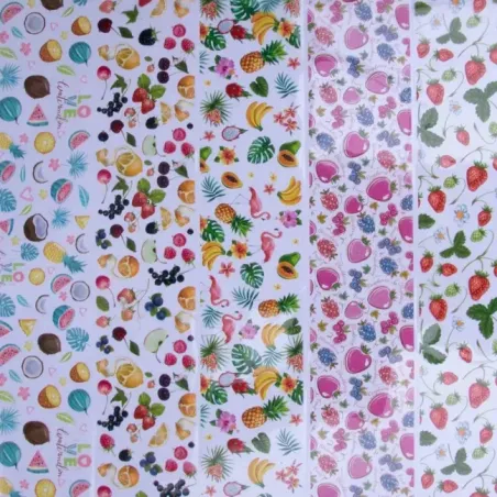 Scatola Set 10 Transfert Foil FRUIT, vari design, unghie Allepaznokcie, OUTLET unghie.