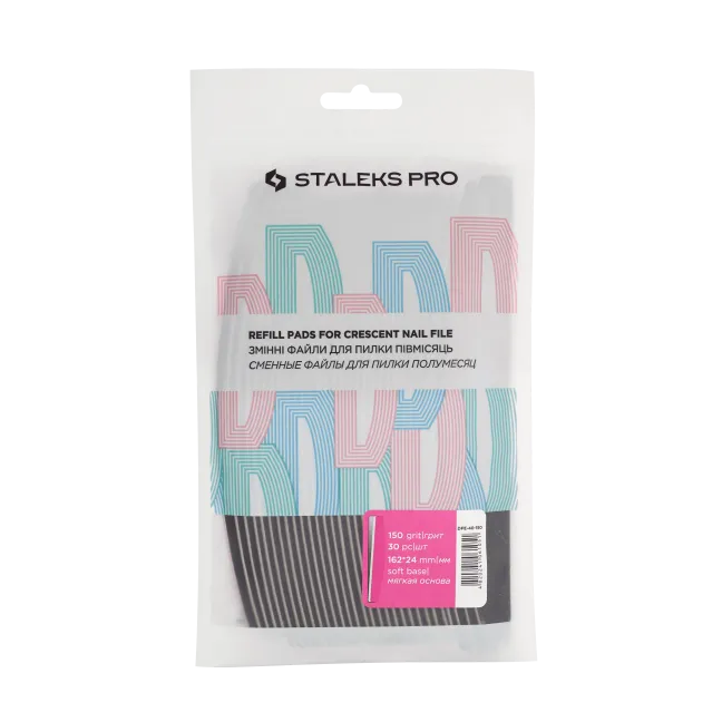 Ricambi refill lime monouso adesive mezzaluna STALEKS Expert 40, grit vari, 30 pz, unghie Staleks, MONOUSO unghie.