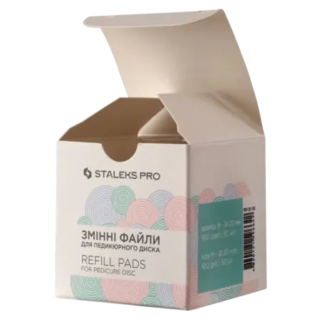 Ricambi refill lima monouso adesive PODODISC M, Staleks Pro, grit vari, 50 pz, unghie Staleks, MONOUSO unghie.