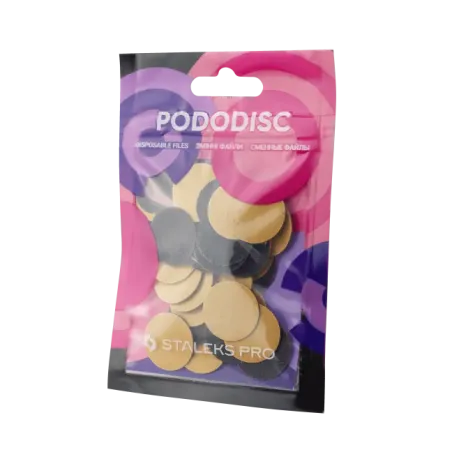 Ricambi refill lima monouso adesive PODODISC M, Staleks Pro, grit vari, 50 pz, unghie Staleks, MONOUSO unghie.