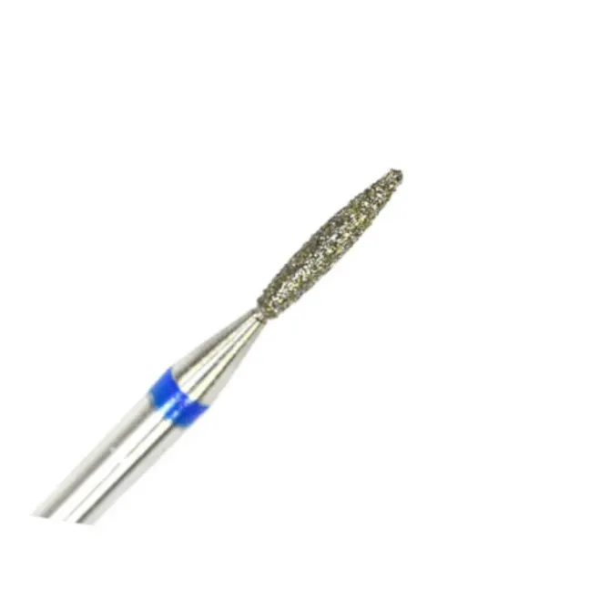 Punta fresa cuticole, forma candela medium, in diamante, unghie Allepaznokcie, PUNTE FRESA unghie.