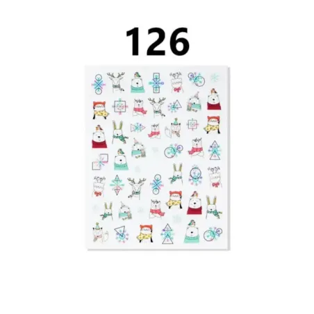 Stickers adesivi natalizi CHRISTMAS CLASSIC DESIGN, unghie Altro, OUTLET unghie.