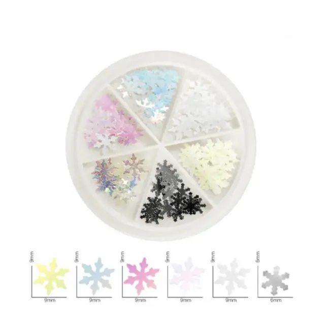 Decori natalizi FIOCCHI DI NEVE HOLO, 150 pz, unghie Altro, OUTLET unghie.