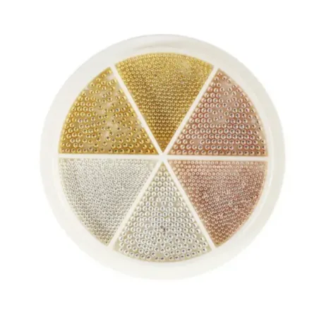 Ruota sfere caviar oro, argento, rose gold 15gr, unghie Altro, OUTLET unghie.