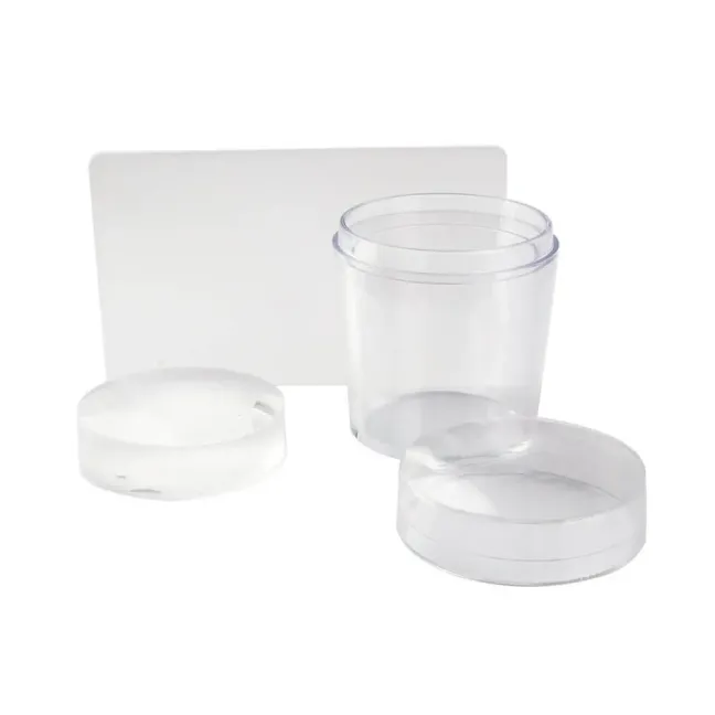 Kit per nail art stamping in silicone trasparente con tappo protettivo, unghie Allepaznokcie, UTENSILI unghie.