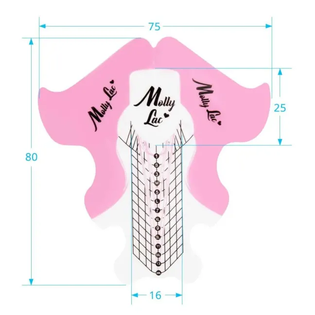 Cartine nail form in plastica  trasparenti MASTERCLASS MOLLYLAC Allepaznokcie 100 pz, unghie Allepaznokcie, NAILFORM CARTINE - T
