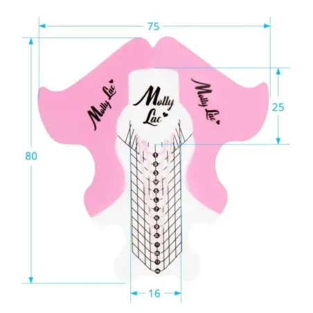 Cartine nail form in plastica  trasparenti MASTERCLASS MOLLYLAC Allepaznokcie 100 pz, unghie Allepaznokcie, NAILFORM CARTINE - T