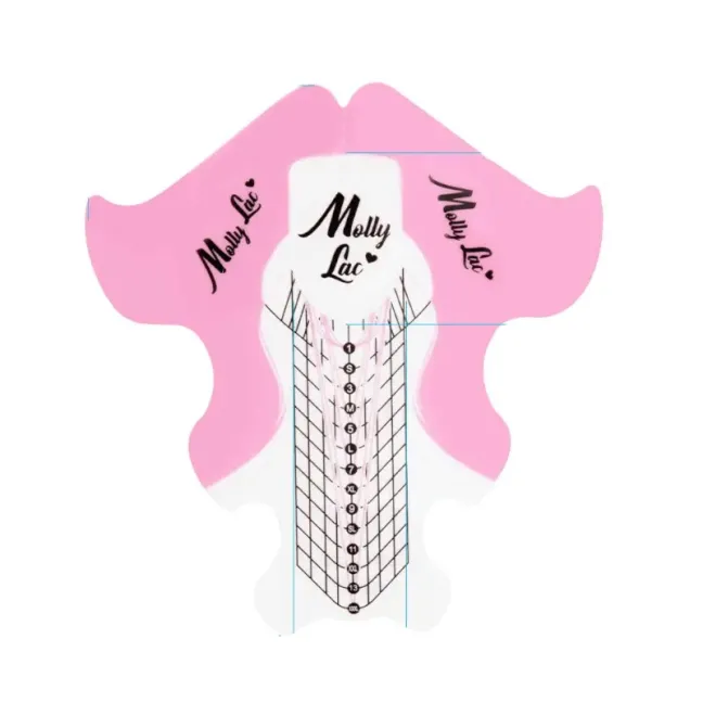 Cartine nail form in plastica  trasparenti MASTERCLASS MOLLYLAC Allepaznokcie 100 pz, unghie Allepaznokcie, NAILFORM CARTINE - T