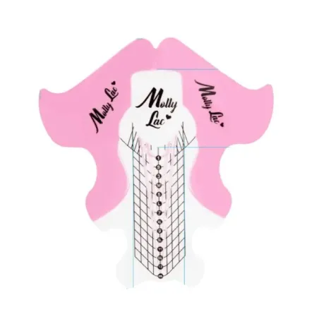 Cartine nail form in plastica  trasparenti MASTERCLASS MOLLYLAC Allepaznokcie 100 pz, unghie Allepaznokcie, NAILFORM CARTINE - T