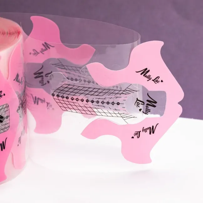 Cartine nail form in plastica  trasparenti MASTERCLASS MOLLYLAC Allepaznokcie 100 pz, unghie Allepaznokcie, NAILFORM CARTINE - T
