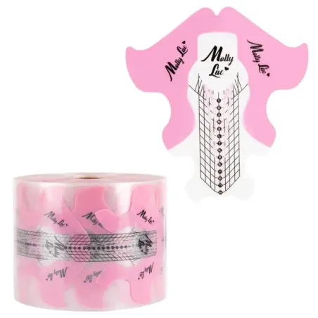 Cartine nail form in plastica  trasparenti MASTERCLASS MOLLYLAC Allepaznokcie 100 pz, unghie Allepaznokcie, NAILFORM CARTINE - T