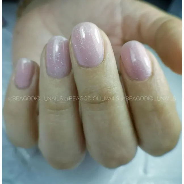 Base ibrida RUBBER FIBER SILKY SHIMMER Mollylac Allepaznokcie 10 ml, unghie Allepaznokcie, BASI & TOP unghie.