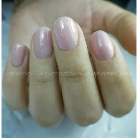 Base ibrida RUBBER FIBER SILKY SHIMMER Mollylac Allepaznokcie 10 ml, unghie Allepaznokcie, BASI & TOP unghie.