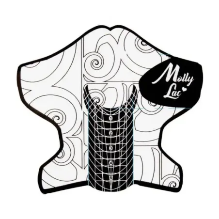 Cartine nailform in plastica trasparenti EMBLEM MOLLYLAC Allepaznokcie 100 pz, unghie Allepaznokcie, OUTLET unghie.