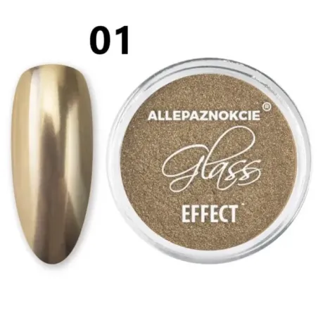 Polvere effetto specchio/mirror monocolore GLASS Mollylac 1gr, unghie Allepaznokcie, GLITTER - POLVERI - PIGMENTI unghie.