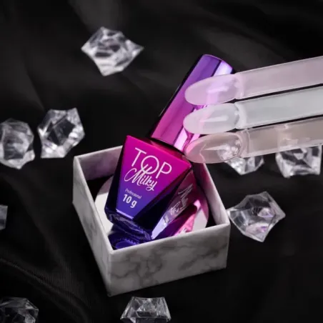 Finish senza dispersione TOP MILKY WHITE bianco lattiginoso Mollylac 10 ml, unghie Allepaznokcie, BASI & TOP unghie.