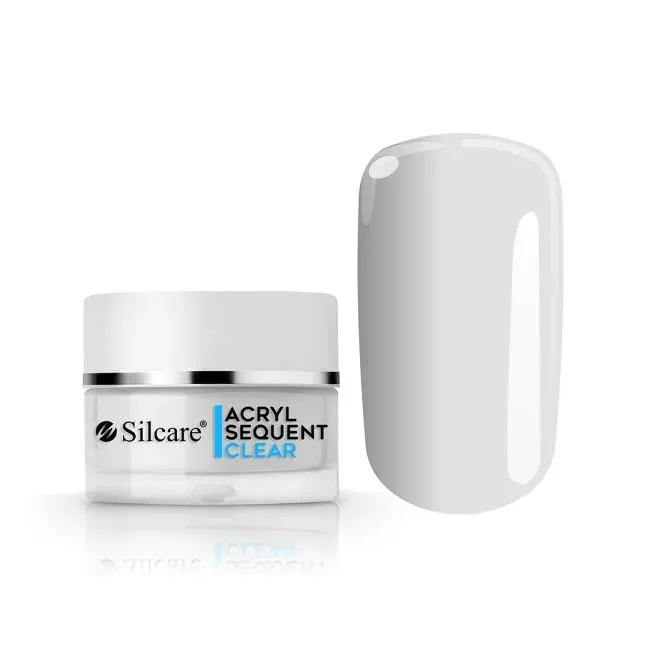 Polvere acrilica costruttore Sequent acryl PRO LUX CLEAR Silcare 36 gr, unghie Silcare, OUTLET unghie.