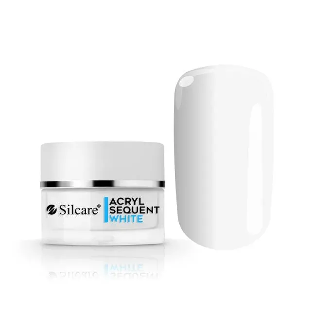 Polvere acrilica costruttore Sequent acryl PRO LUX WHITE Silcare 36 gr, unghie Silcare, OUTLET unghie.
