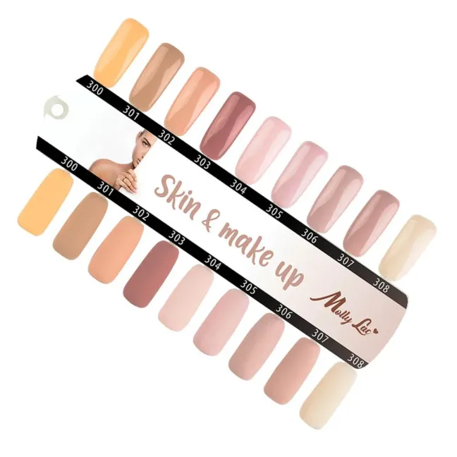 Semipermanente Mollylac SKIN & MAKEUP Allepaznokcie 5 ml, unghie Allepaznokcie, SEMIPERMANENTI unghie.