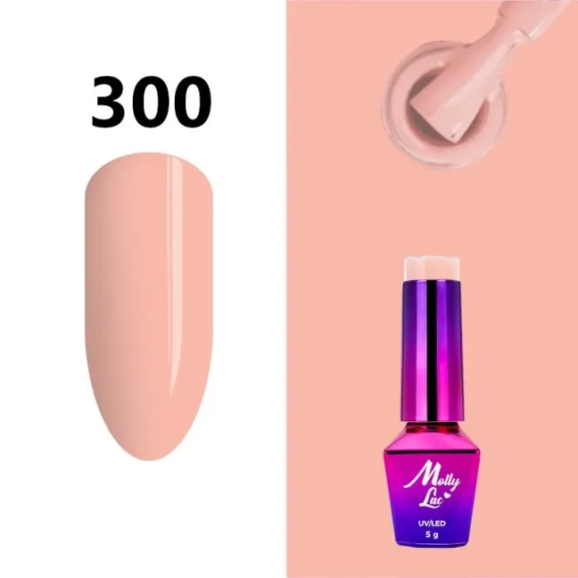 Semipermanente Mollylac SKIN & MAKEUP Allepaznokcie 5 ml, unghie Allepaznokcie, SEMIPERMANENTI unghie.