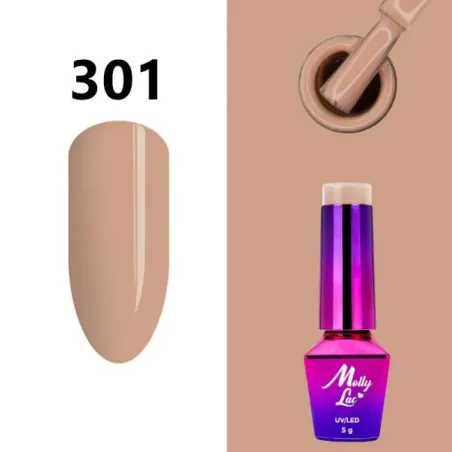 Semipermanente Mollylac SKIN & MAKEUP Allepaznokcie 5 ml, unghie Allepaznokcie, SEMIPERMANENTI unghie.