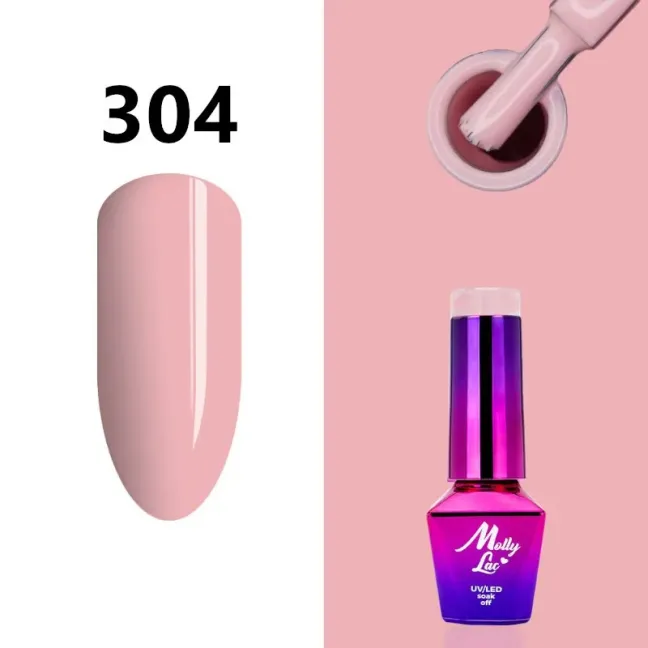 Semipermanente Mollylac SKIN & MAKEUP Allepaznokcie 5 ml, unghie Allepaznokcie, SEMIPERMANENTI unghie.