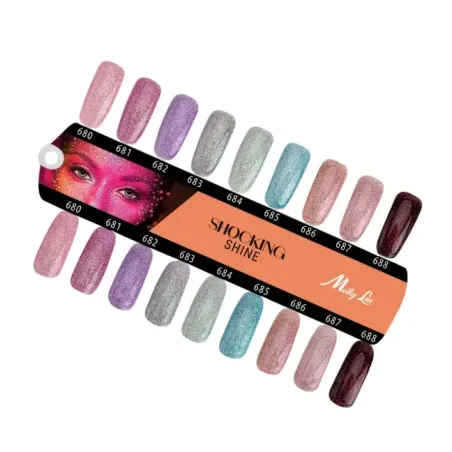Semipermanente MOLLYLAC SHOCKING SHINE Hema/di-Hema free Allepaznokcie 5 ml, unghie Allepaznokcie, SEMIPERMANENTI unghie.