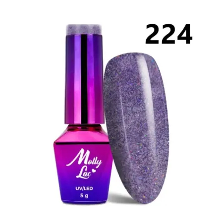 Semipermanente MOLLYLAC WINTER CRYSTALIZE Allepaznokcie 5 ml, unghie Allepaznokcie, SEMIPERMANENTI unghie.