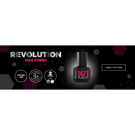 Base Revolution 10in1 MILKSHAKE Hibryd gel Silcare 15 ml, unghie Silcare, BASI & TOP unghie.