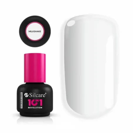 Base Revolution 10in1 MILKSHAKE Hibryd gel Silcare 15 ml, unghie Silcare, BASI & TOP unghie.