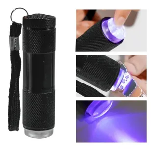 Mini torcia nails rosa con silicone, lampada portatile 9 LEDuv, unghie Altro, UTENSILI unghie. 2