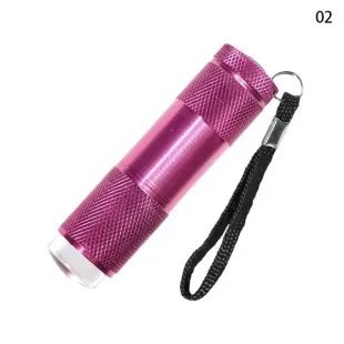 Mini torcia nails rosa con silicone, lampada portatile 9 LEDuv, unghie Altro, UTENSILI unghie.