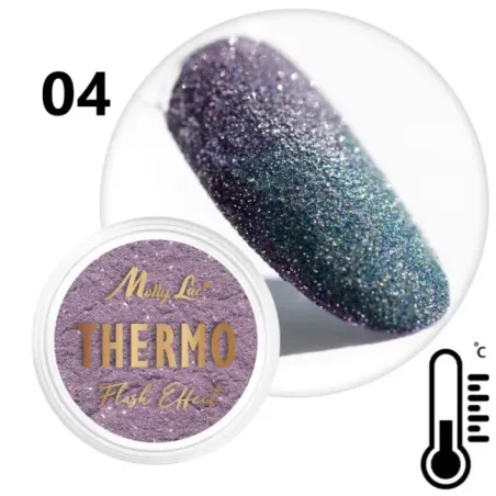 Pigmento polvere glitter THERMO FLASHING Mollylac 0.5 gr, unghie Allepaznokcie, GLITTER - POLVERI - PIGMENTI unghie.
