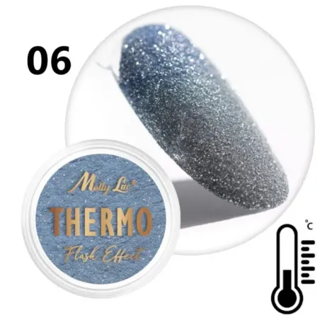 Pigmento polvere glitter THERMO FLASHING Mollylac 0.5 gr, unghie Allepaznokcie, GLITTER - POLVERI - PIGMENTI unghie.