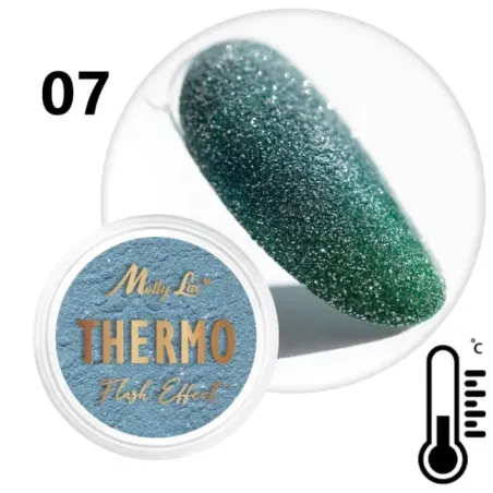 Pigmento polvere glitter THERMO FLASHING Mollylac 0.5 gr, unghie Allepaznokcie, GLITTER - POLVERI - PIGMENTI unghie.
