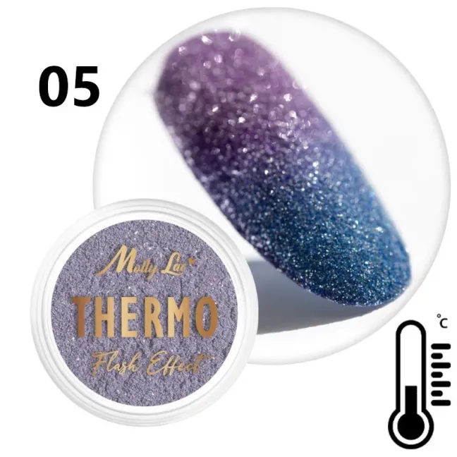 Pigmento polvere glitter THERMO FLASHING Mollylac 0.5 gr, unghie Allepaznokcie, GLITTER - POLVERI - PIGMENTI unghie.