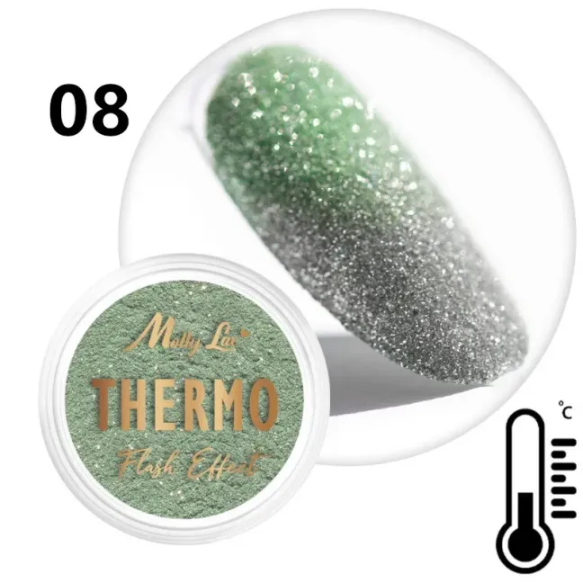 Pigmento polvere glitter THERMO FLASHING Mollylac 0.5 gr, unghie Allepaznokcie, GLITTER - POLVERI - PIGMENTI unghie.