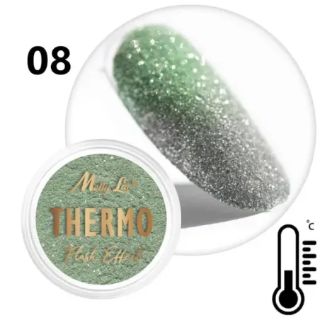 Pigmento polvere glitter THERMO FLASHING Mollylac 0.5 gr, unghie Allepaznokcie, GLITTER - POLVERI - PIGMENTI unghie.