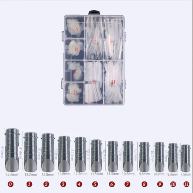 Box tip dualform e stampi silicone french completo, unghie Altro, NAILFORM CARTINE - TIP unghie.