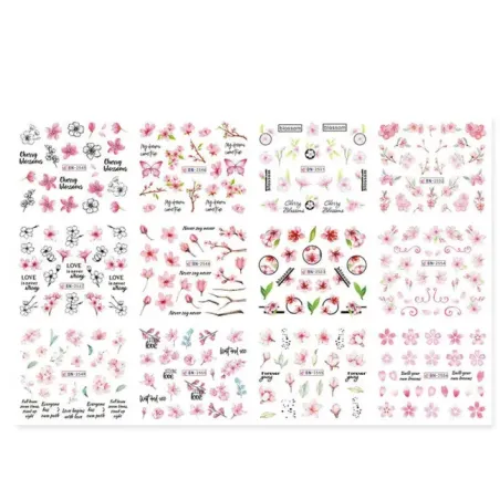 Foglio completo 12 Water decal tema GIAPPONE JAPAN, unghie Altro, OUTLET unghie.