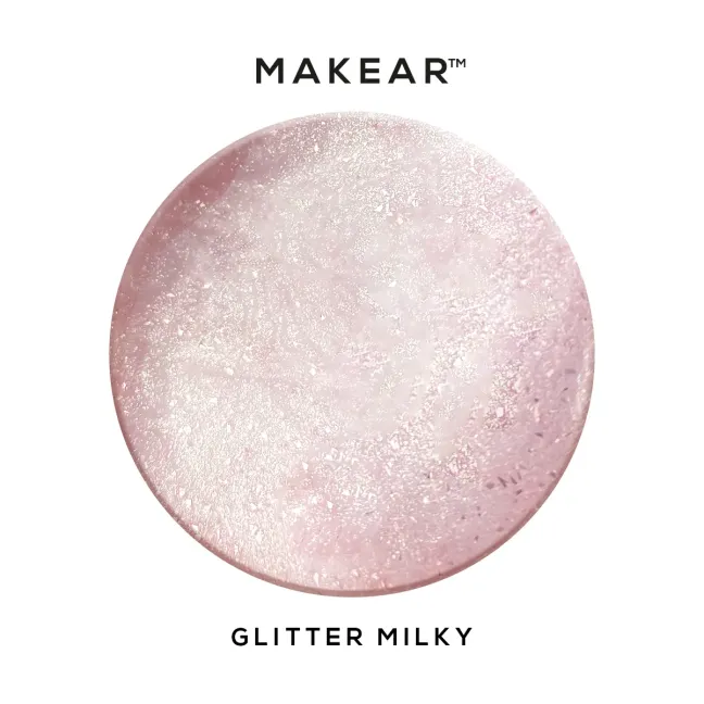Gel costruttore GEL&GO GLITTER MILKY Makear 50 gr, unghie Makear, GEL COSTRUTTORI unghie.